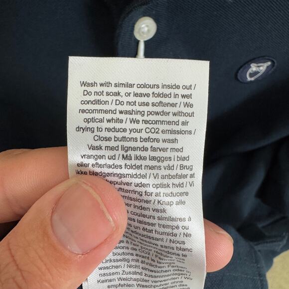 Knowledge Cotton Apparel ToKe Badge Polo Shirt US Men's M - Picture 6 of 9